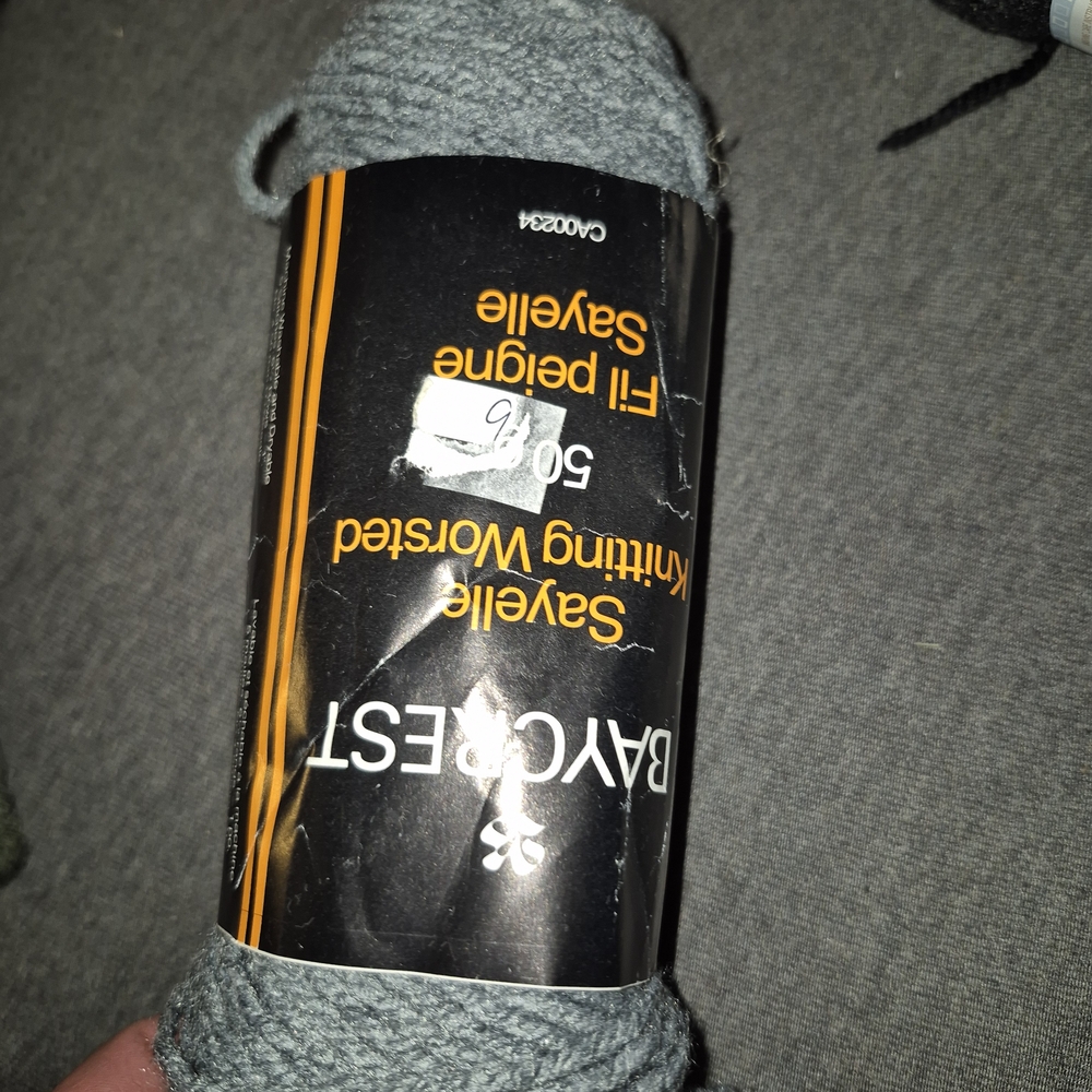 Crest Gray Knitting Worsted Yarn